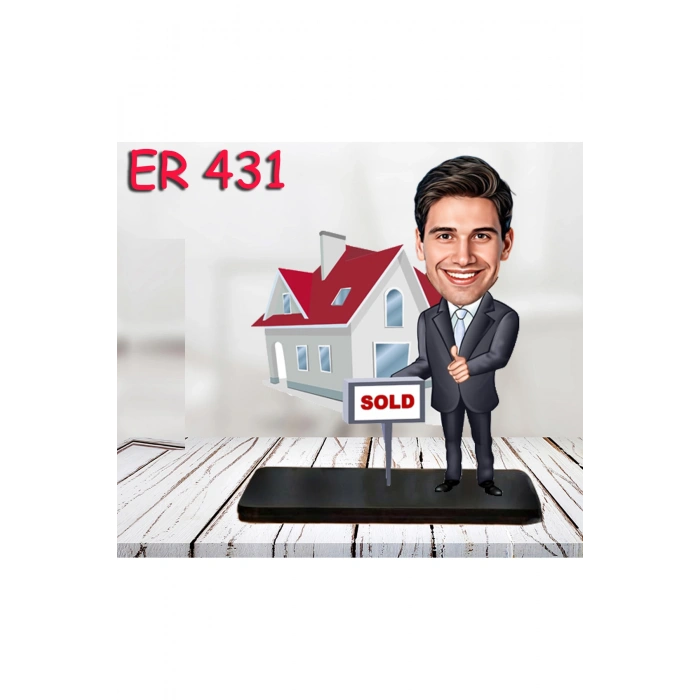 Kişiye Özel Ahşap Biblo - Erkek Meslek Karikatür Biblo 71