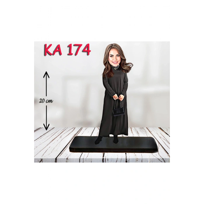 Kişiye Özel Ahşap Biblo - Kadın Karikatür Biblo - Kadın Biblo 37