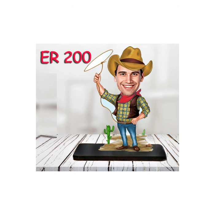 Kişiye Özel Ahşap Biblo - Kahraman Erkek Karikatür Biblo 5