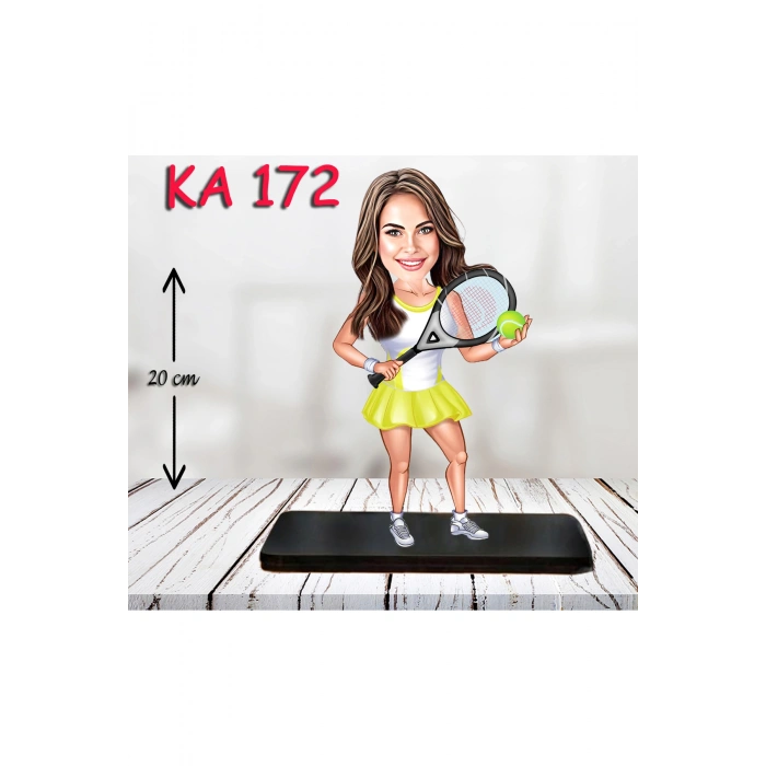 Kişiye Özel Ahşap Biblo - Sporcu Kadın Karikatür Biblo - Sporcu Biblo 14