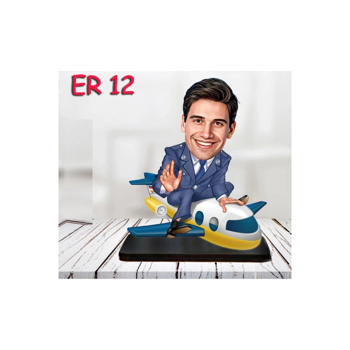 Kişiye Özel Ahşap Biblo - Araç Kullanan Erkek Karikatür Biblo 12