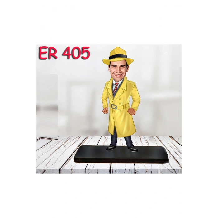 Kişiye Özel Ahşap Biblo - Erkek Meslek Karikatür Biblo 45