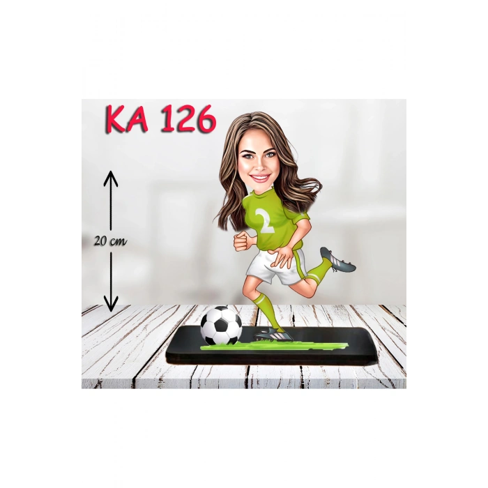 Kişiye Özel Ahşap Biblo - Sporcu Kadın Karikatür Biblo - Sporcu Biblo 5