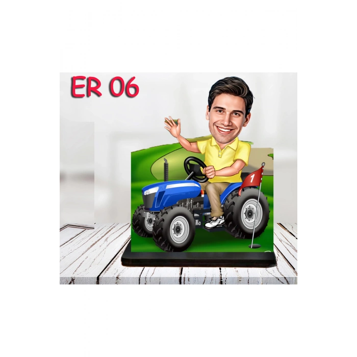 Kişiye Özel Ahşap Biblo - Araç Kullanan Erkek Karikatür Biblo 6