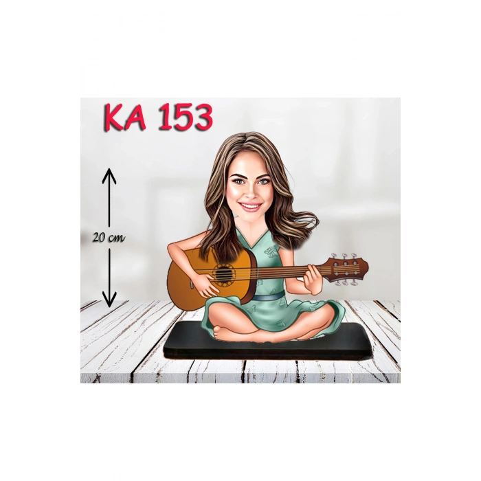 Kişiye Özel Ahşap Biblo - Kadın Karikatür Biblo - Kadın Biblo 30