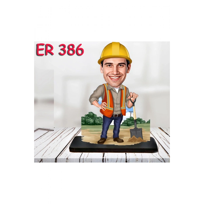 Kişiye Özel Ahşap Biblo - Erkek Meslek Karikatür Biblo 26