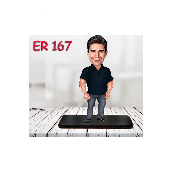 Kişiye Özel Ahşap Biblo - Erkek Karikatür Biblo - Erkek Biblo 32