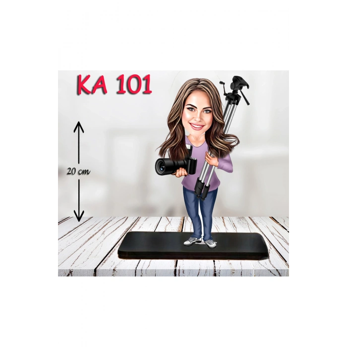 Kişiye Özel Ahşap Biblo - Kadın Karikatür Biblo - Kadın Biblo 22