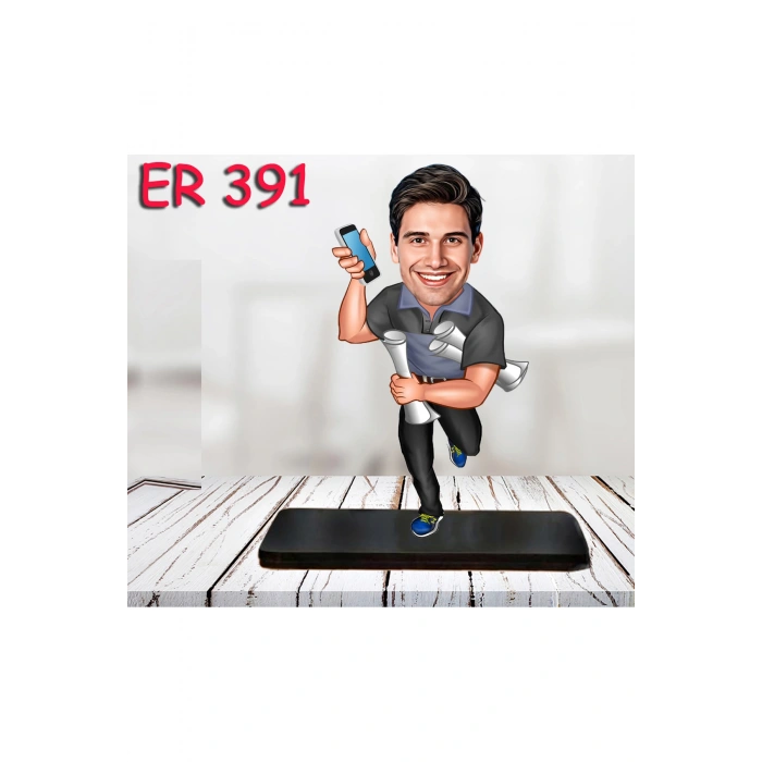 Kişiye Özel Ahşap Biblo - Erkek Meslek Karikatür Biblo 31