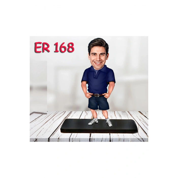 Kişiye Özel Ahşap Biblo - Erkek Karikatür Biblo - Erkek Biblo 33