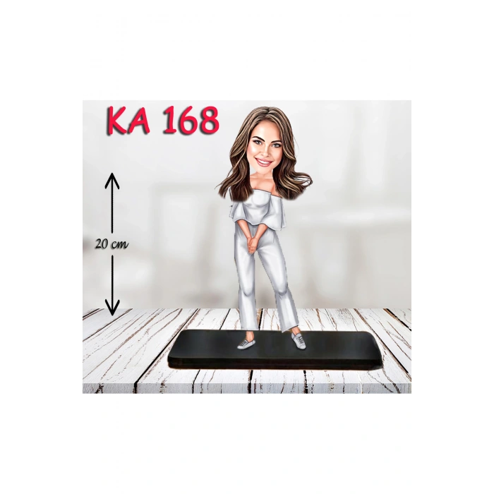 Kişiye Özel Ahşap Biblo - Kadın Karikatür Biblo - Kadın Biblo 34