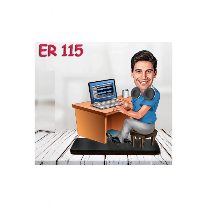 Kişiye Özel Ahşap Biblo - Masa Başı Karikatür Biblo - Erkek Biblo 25