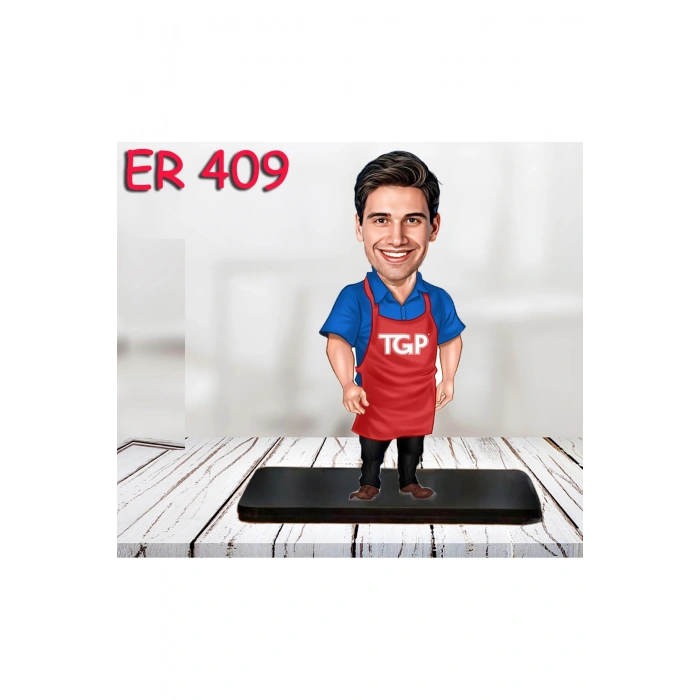 Kişiye Özel Ahşap Biblo - Erkek Meslek Karikatür Biblo 49