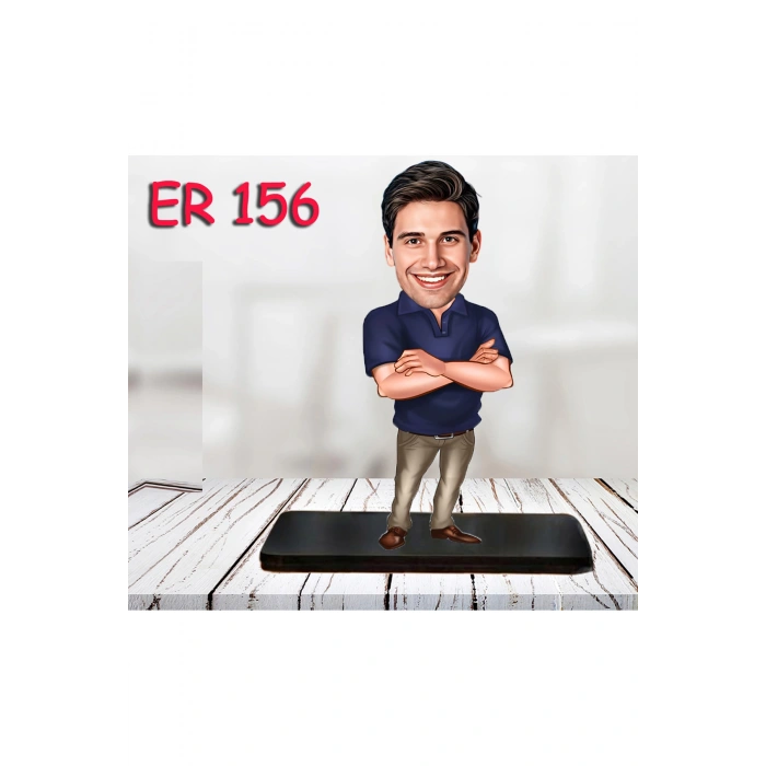 Kişiye Özel Ahşap Biblo - Erkek Karikatür Biblo - Erkek Biblo 21