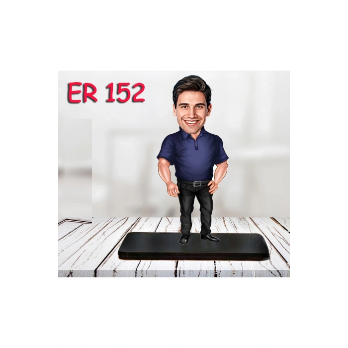 Kişiye Özel Ahşap Biblo - Erkek Karikatür Biblo - Erkek Biblo 17