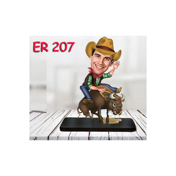Kişiye Özel Ahşap Biblo - Kahraman Erkek Karikatür Biblo 12