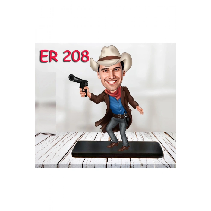 Kişiye Özel Ahşap Biblo - Kahraman Erkek Karikatür Biblo 13