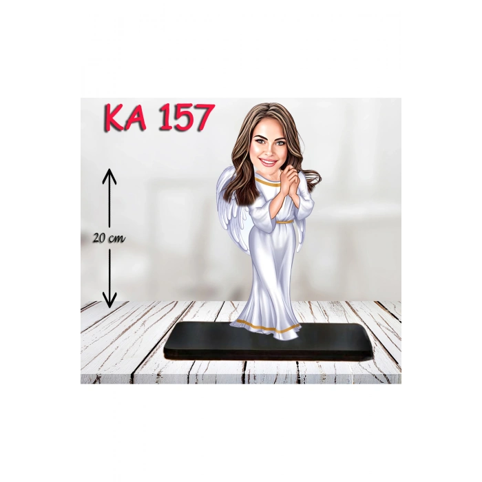 Kişiye Özel Ahşap Biblo - Sağlıkçı Kadın Karikatür Biblo - Doktor Biblo 13