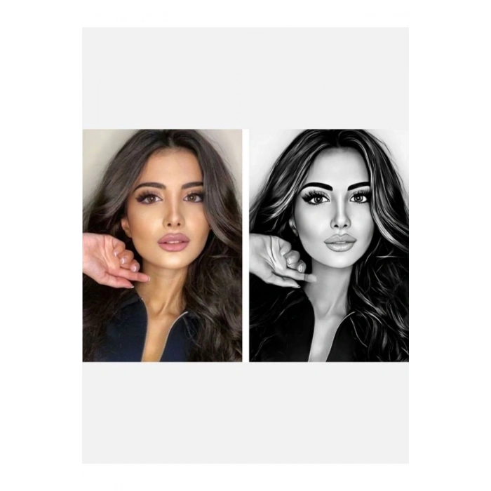 Kişiye Özel Karakalem Tasarımı ( 21 Cm X 30 Cm )