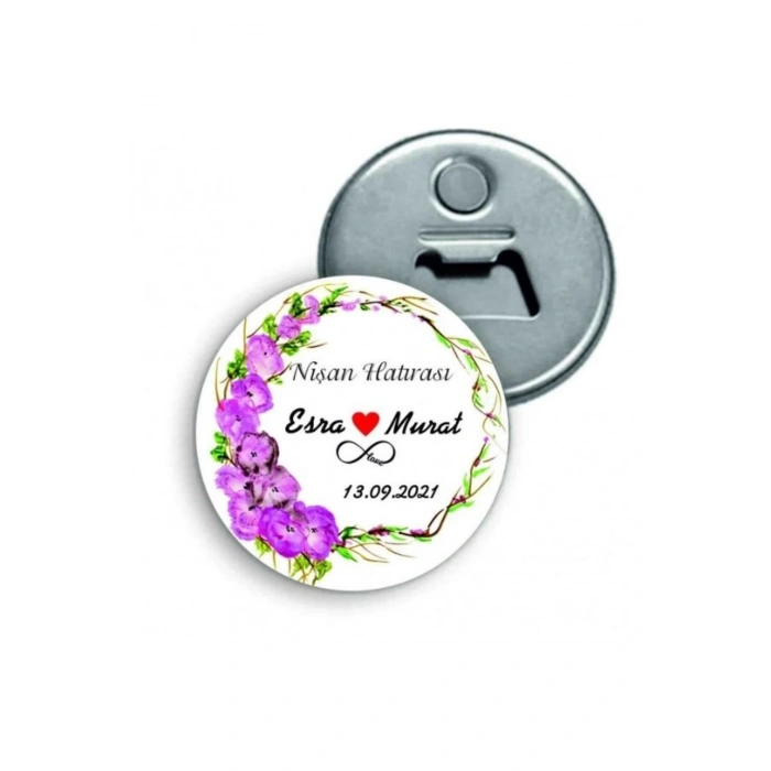 Kişiye Özel Açacaklı Düğün Magnet - Nişan Magnet - Söz Magnet ( 24 Adet )