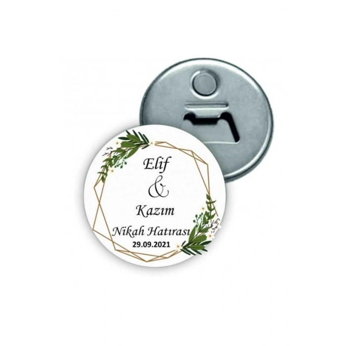 Kişiye Özel Açacaklı Düğün Magnet - Nişan Magnet - Söz Magnet ( 24 Adet )