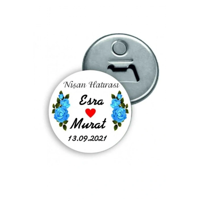 Kişiye Özel Açacaklı Düğün Magnet - Nişan Magnet - Söz Magnet ( 24 Adet )