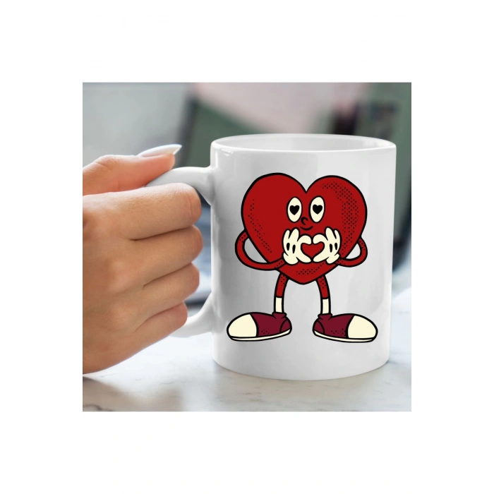 Sevgililer Günü Bardağı - Kalpli Bardak