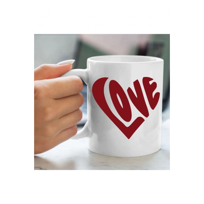 Sevgililer Günü Bardağı - Kalpli Bardak