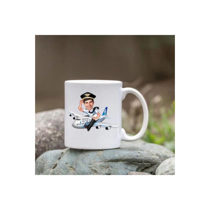 Kişiye Özel Bardak - Karikatür Bardak - Pilot Bardağı