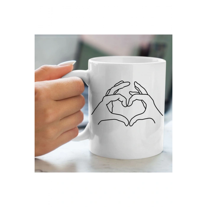 Sevgililer Günü Bardağı - Kalpli Bardak