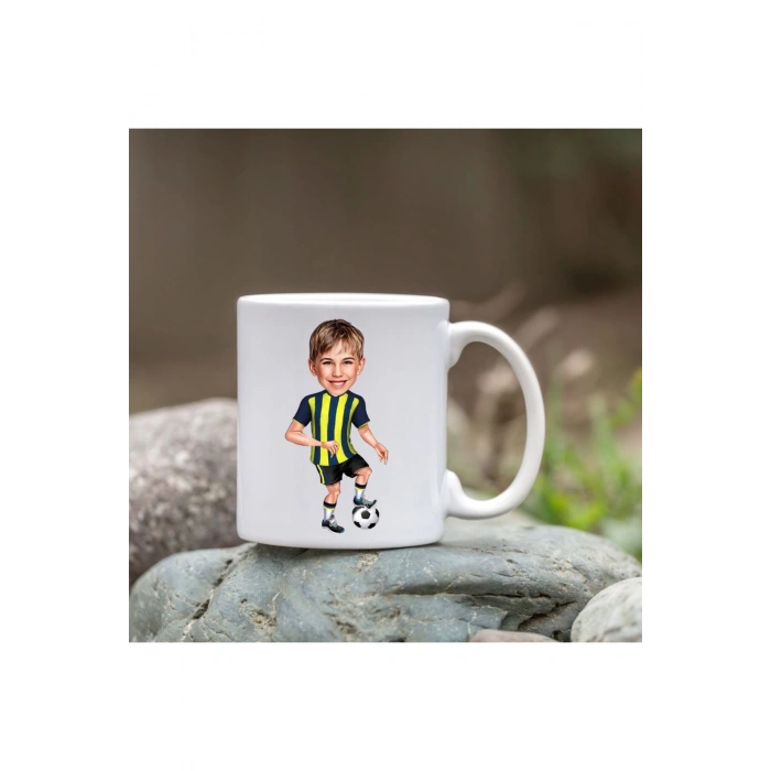 Kişiye Özel Bardak - Karikatür Bardak - Sarı Lacivert Bardak