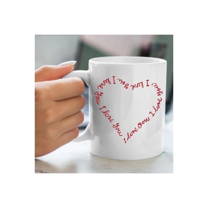 Sevgililer Günü Bardağı - Kalpli Bardak