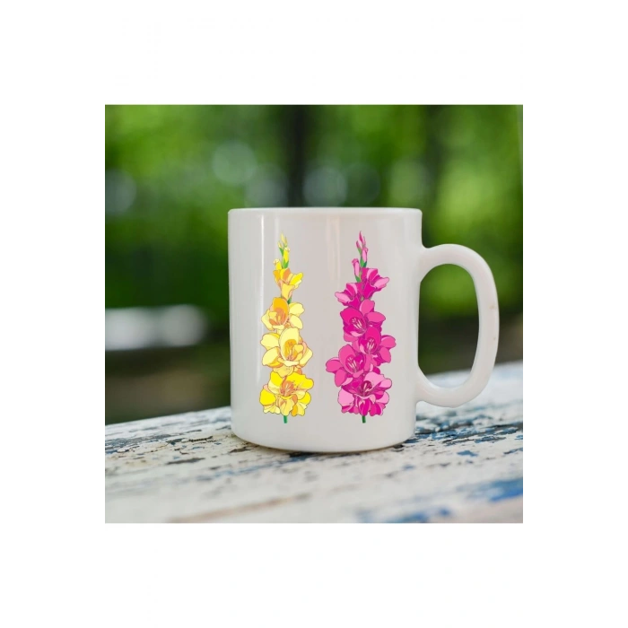 Kılıç Çiçeği Model Bardak - Kılıç Çiçekli Bardak