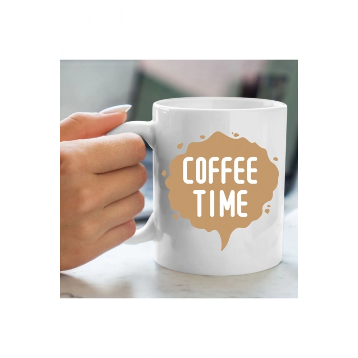 Kahve Model Bardak - Kahve Zamanı Yazılı Bardak - Kahve Bardağı