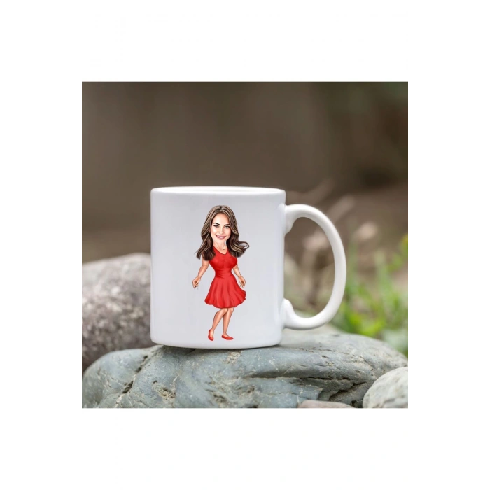 Kişiye Özel Bardak - Karikatür Bardak - Kadın Bardağı