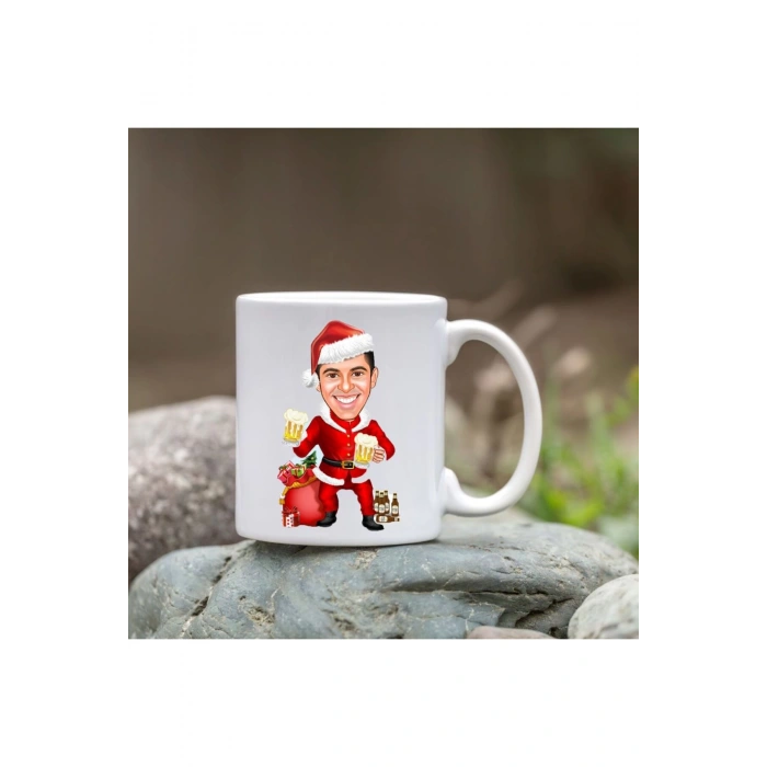 Kişiye Özel Bardak - Karikatür Bardak - Noel Bardağı