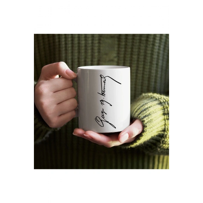 Atatürk İmzalı Bardak - İmza Model Bardak