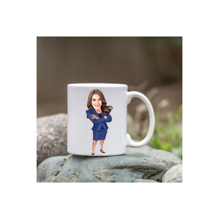 Kişiye Özel Bardak - Karikatür Bardak - Kadın Bardağı