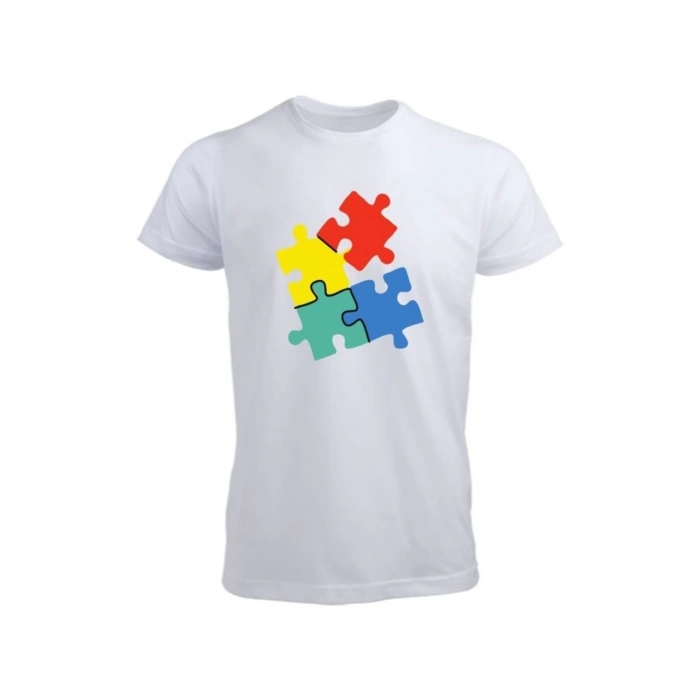 Puzzle Tasarımlı Tişört
