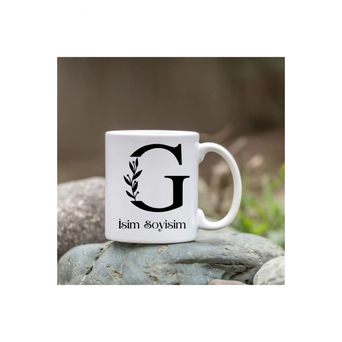 Kişiye Özel G Harfi Bardak - İsim Yazılı Bardak - İsimli Bardak