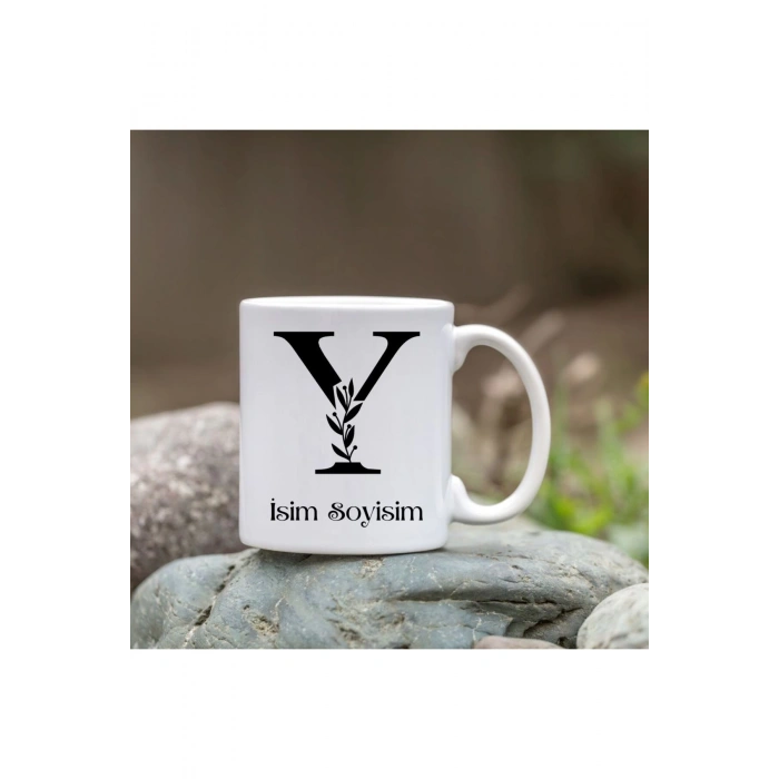 Kişiye Özel Y Harfi Bardak - İsim Yazılı Bardak - İsimli Bardak