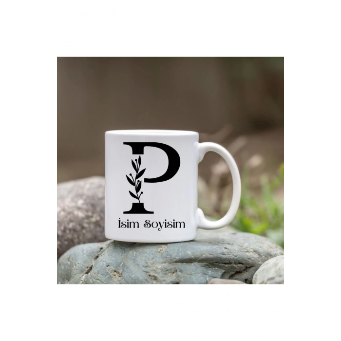 Kişiye Özel P Harfi Bardak - İsim Yazılı Bardak - İsimli Bardak