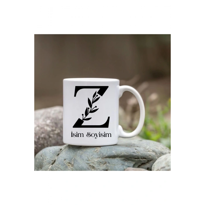 Kişiye Özel Z Harfi Bardak - İsim Yazılı Bardak - İsimli Bardak