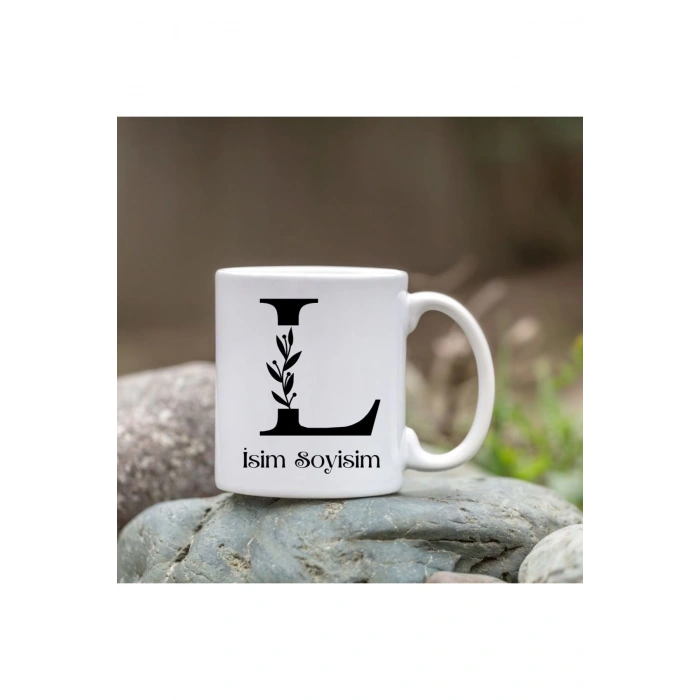 Kişiye Özel L Harfi Bardak - İsim Yazılı Bardak - İsimli Bardak