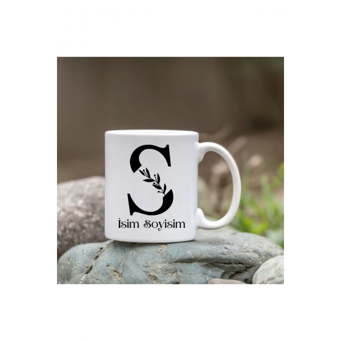 Kişiye Özel S Harfi Bardak - İsim Yazılı Bardak - İsimli Bardak