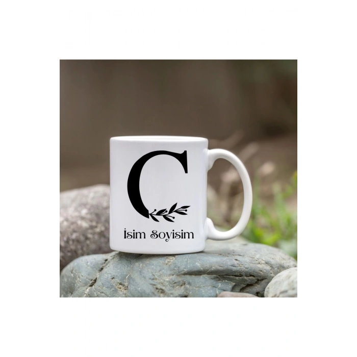 Kişiye Özel C Harfi Bardak - İsim Yazılı Bardak - İsimli Bardak