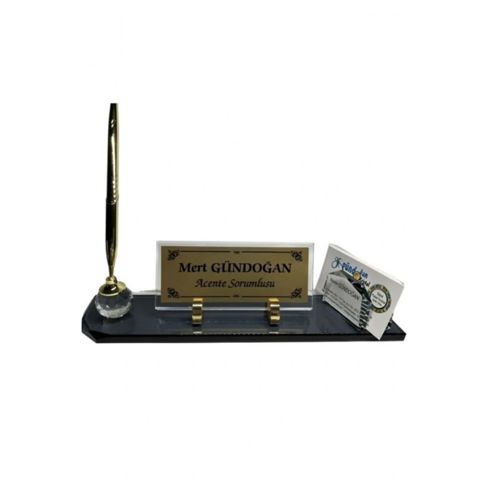 Kişiye Özel Masa İsimliği - Kalemli Masa İsimliği - Kartlı Masa İsimliği