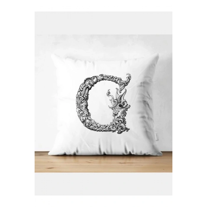 G Harfi Kırlent Kılıfı - G Harfli Yastık Kılıfı