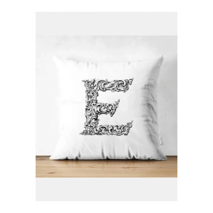 E Harfi Kırlent Kılıfı - E Harfli Yastık Kılıfı