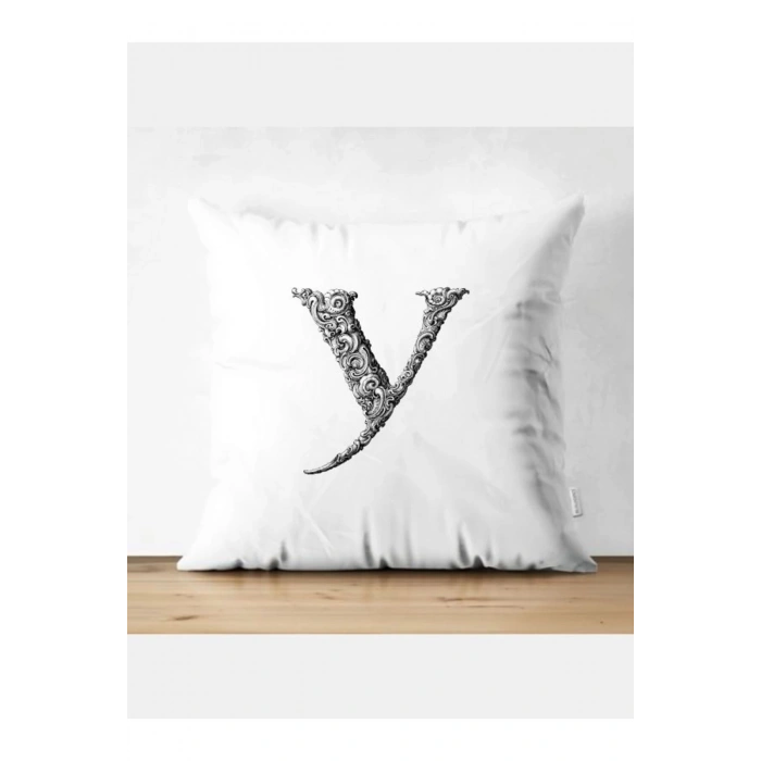 Y Harfi Kırlent Kılıfı - Y Harfli Yastık Kılıfı